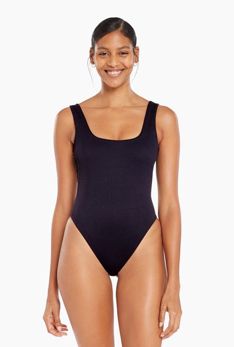 Reese One Piece Full Cut - Black EcoTex - Black Ecotex