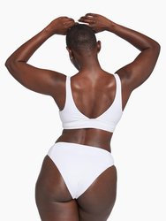 Sienna High Waist - White EcoRib - White Ecorib