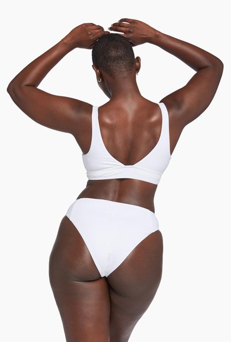 Sienna High Waist - White EcoRib - White Ecorib