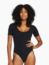 West Bodysuit - Black Organic Rib - Black Organic Rib