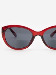 Florence Bifocal Cat Eye Sunglasses - Burgundy