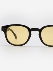 Lucca Night Vision Vintage Sunglasses - Black