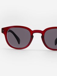 Lucca Vintage Full Reading Sunglasses - Burgundy