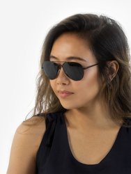 Milan Aviator Bifocal Sunglasses - Black