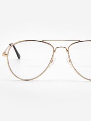 Milan Bifocal Reading Glasses - Gold