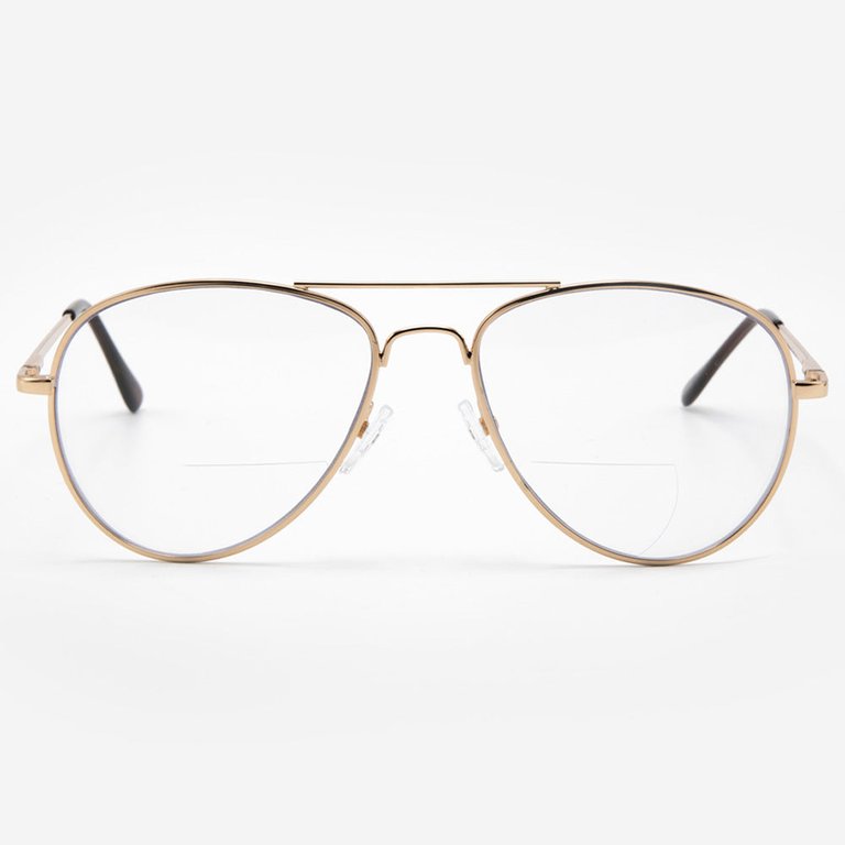 Milan Bifocal Reading Glasses - Gold