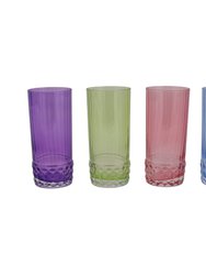 Deco Assorted Tall Tumblers - Set Of 4