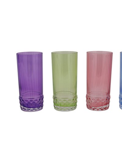 Viva by Vietri Deco Assorted Tall Tumblers - Set Of 4 product