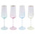Rainbow Assorted Champagne Flutes - Set Of 4 - Assorted