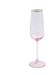 Rainbow Assorted Champagne Flutes - Set Of 4