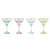 Rainbow Assorted Margarita Glasses - Set Of 4 - Assorted