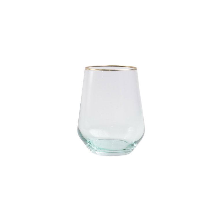 Vietri Rainbow Assorted Stemless Wine Glasses (Set of 4)