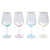Rainbow Assorted Wine Glasses - Set Of 4 - Assorted