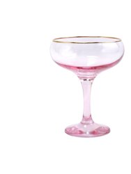 Rainbow Coupe Champagne Glass - Pink