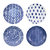 Santorini Assorted Pasta Bowls - Set Of 4 - Blue