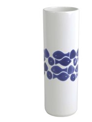 Santorini Fish Tall Vase - Blue