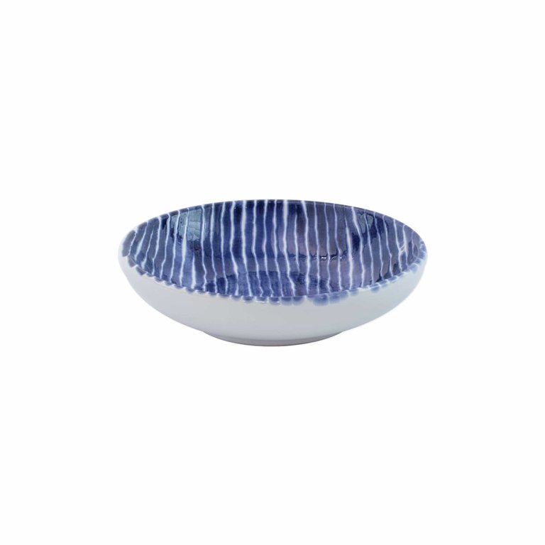 Santorini Stripe Condiment Bowl - Blue