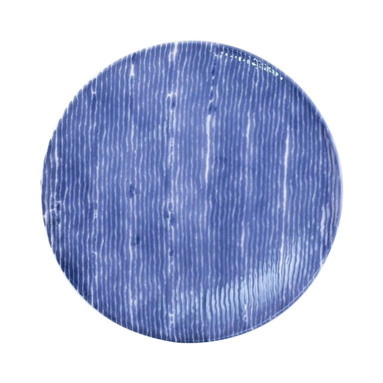 Santorini Stripe Dinner Plate - Blue