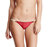 Cozumel Full Cut White Side Strap Bikini Bottom In Red - Red