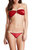 Cozumel Ring Bandeau Bikini Top In Red - Red