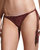 Solid Side Tie Bikini Bottom In Burgundy - Burgundy