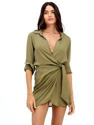 Lia Short Cover Up Dress - Pistachio - Pistachio