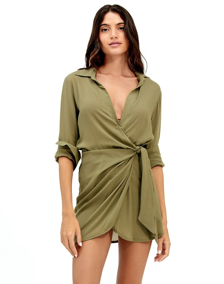 Lia Short Cover Up Dress - Pistachio - Pistachio