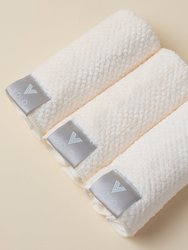 Face Towel 3 Pk - Salt White