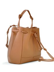 The Bucket Crossbody Handbag - Caramel