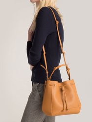 The Bucket Crossbody Handbag - Caramel