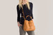 The Bucket Crossbody Handbag - Caramel