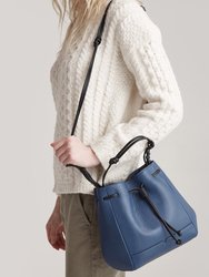 The Bucket Crossbody Handbag - Denim & Black