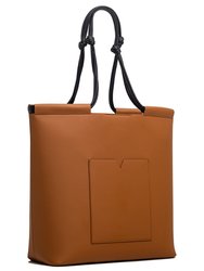 The Market Tote - Caramel and Black