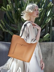 The Market Tote - Caramel and Black