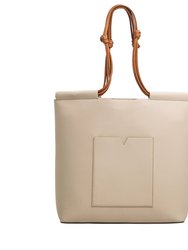 The Market Tote - Oat and Caramel
