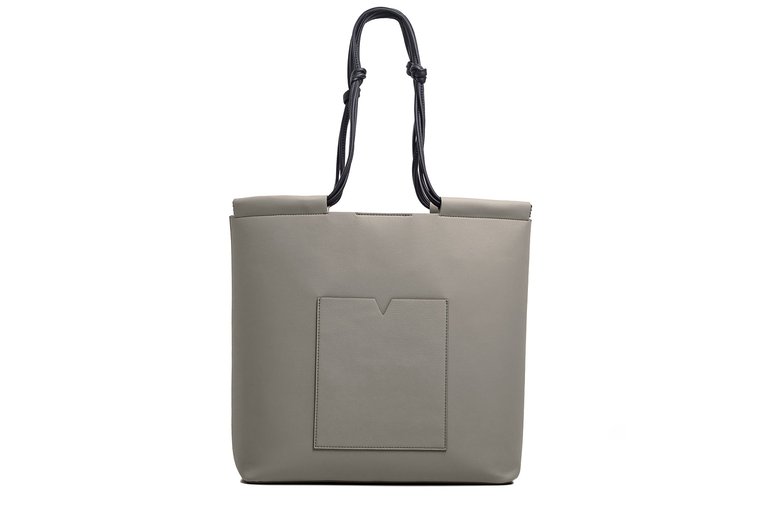 The Market Tote - Stone and Black - Stone and Black