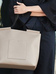 The Market Tote - Stone and Black