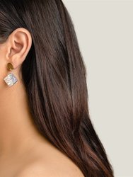 Gold Dome + Abalone Earrings