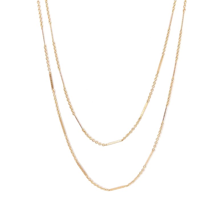 Gold Layered Chain Necklace, The Duo, II - Gold