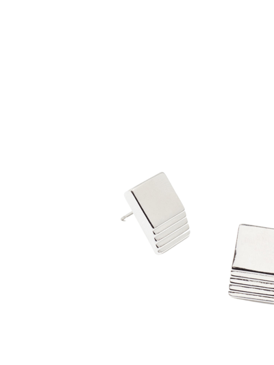 VUE by SEK Rhodium Layered Square Studs product