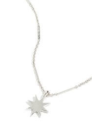 Rhodium Star Necklace - Silver