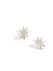 Rhodium Star Studs - Silver