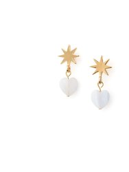The Gold Star Collection - Mini Blue Agate Hearts