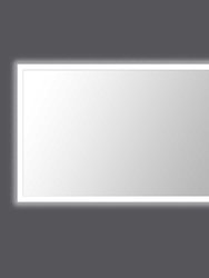 Huron 24.02" W x 30" H Rectangular Frameless Anti-Fog Wall Bathroom LED Vanity Mirror In Silver