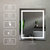 Superior 24" W x 30" H Rectangular Frameless Anti-Fog Wall Bathroom LED Vanity Mirror In Silver