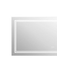 Victoria 24" W x 30". H Rectangular Frameless Anti-Fog Wall Bathroom LED Vanity Mirror in Silver - Matte Silver
