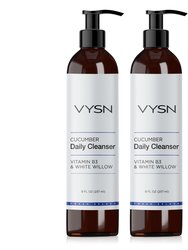 Cucumber Daily Cleanser - Vitamin B3 & White Willow - 2-Pack - 8 oz