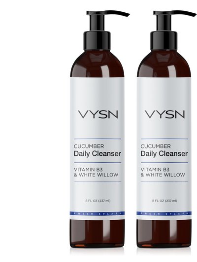 VYSN Cucumber Daily Cleanser - Vitamin B3 & White Willow - 2-Pack - 8 oz product