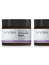 Detoxifying Charcoal Mask - 3 Earth Clays & Charcoal - 2-Pack -  2 oz