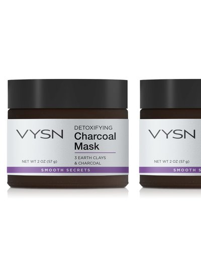 VYSN Detoxifying Charcoal Mask - 3 Earth Clays & Charcoal - 2-Pack -  2 oz product